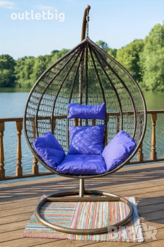 Градинска висяща люлка тип гнездо,яйце–Промоция!, снимка 4 - Градински мебели, декорация  - 52245512