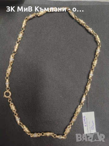 Златен синдрир 12.1гр 14к 55см КАто нов, снимка 2 - Колиета, медальони, синджири - 52449045