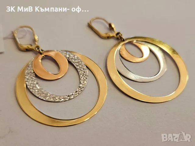 Златни обеци 5.86гр 01442-25, снимка 2 - Обеци - 49807993