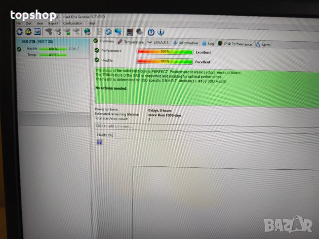Чисто нови на 100% живот вътрешни SATA SSD дискове 2TB, тествани и разпознати от сантинел..., снимка 7 - Твърди дискове - 52917266
