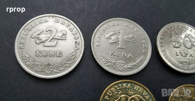 Монети. Хърватия. Хърватски куни . 6 бр., снимка 3 - Нумизматика и бонистика - 36916611