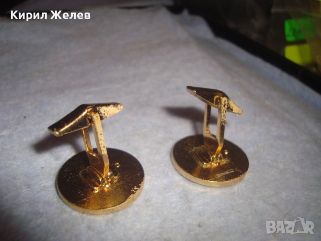 СТАРИ ПОЗЛАТЕНИ ВИНТИДЖ БУТОНЕЛИ СТИЛНО ОРНАМЕНТИРАНИ МАНШЕТНИ КОПЧЕТА 4643, снимка 4 - Антикварни и старинни предмети - 37597183