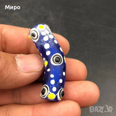 РИСУВАНО СТЪКЛО СТАРА МЪНИСТА ТАЛИСМАН ПРОТИВ УРОКИ АМУЛЕТ ДЗИ МЪНИСТА , снимка 3 - Други ценни предмети - 44656188