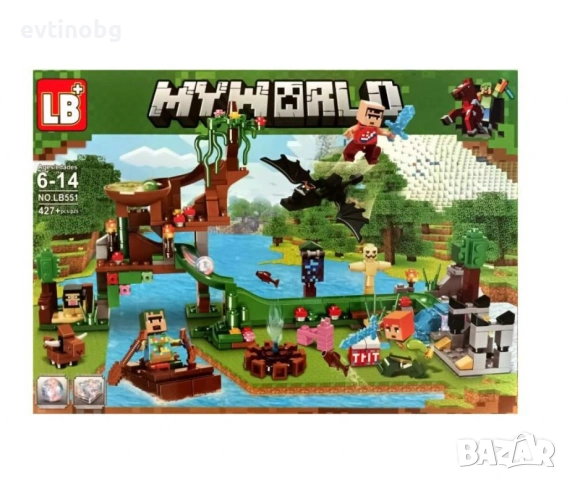 Конструктор Minecraft със светещи елементи – 427 елемента LB551, снимка 2 - Конструктори - 54067060