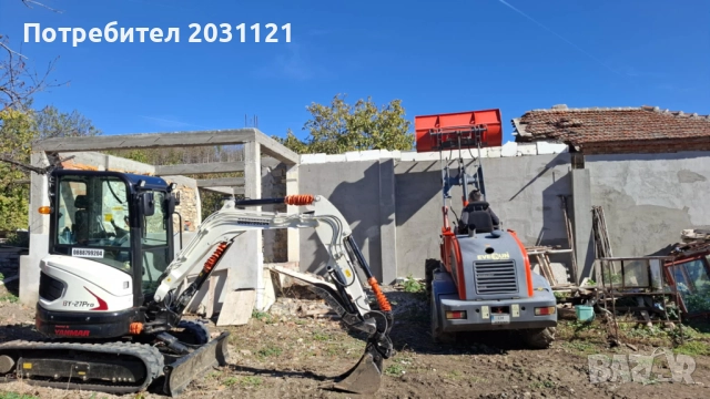 Услуги с мини багер и челен товарач фадрома самосвал Сливен Нова Загора Котел Твърдица Ямбол, снимка 6 - Кърти, чисти, извозва - 52122937