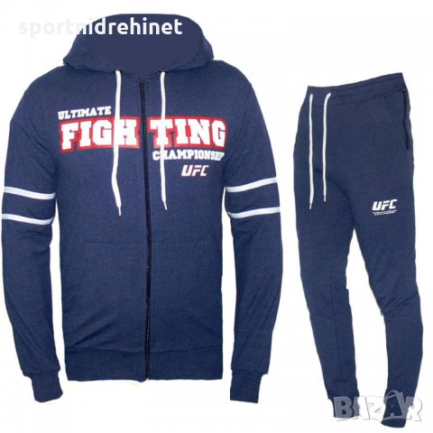 Спортен екип UFC, тъмносин, памук и ликра , снимка 1 - Спортни дрехи, екипи - 26910046