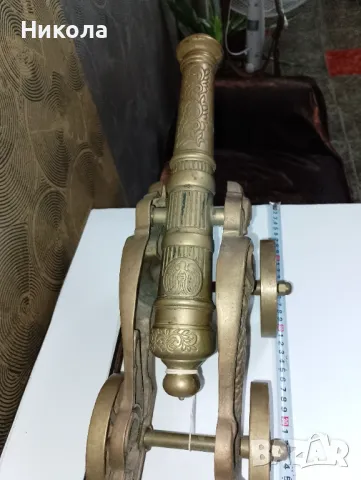 Месингово оръдие-4кг, снимка 4 - Антикварни и старинни предмети - 49115827