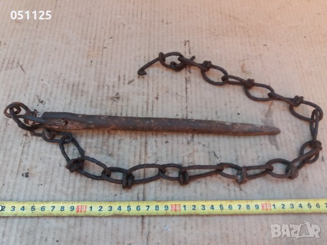 кован възрожденски клин, окова за животни , снимка 8 - Антикварни и старинни предмети - 37015251