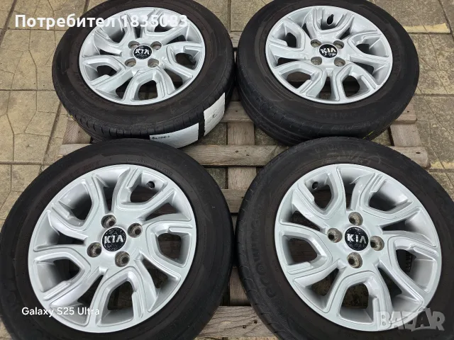 Лети джанти 14ки 4х100 Kia + летни гуми 175/65/14, снимка 2 - Гуми и джанти - 56244210