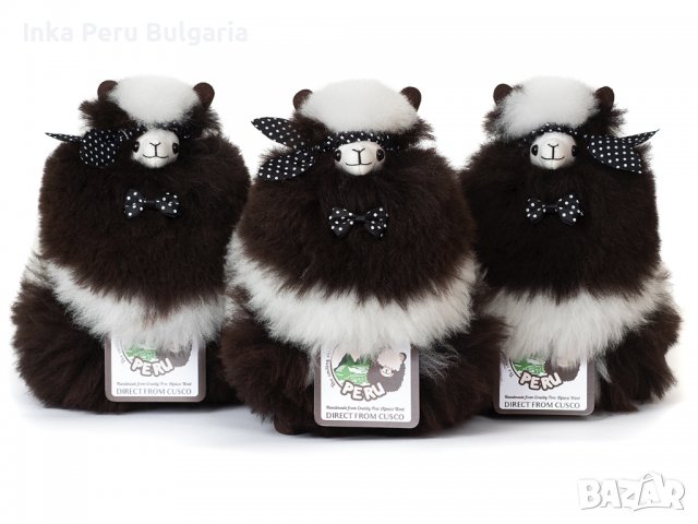 Алпака /Лама/ направена от вълна от истинска алпака - 23 см - различни цветове, снимка 10 - Плюшени играчки - 37012051