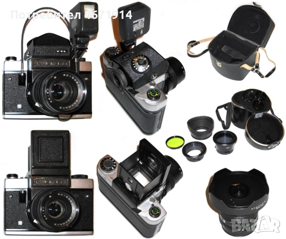 продавам колекционерски фотоапарат КИЕВ 60 TTL с цялото му оборудване, снимка 10 - Други ценни предмети - 52691811