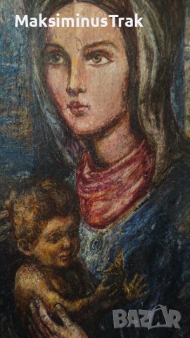 Мадона масло на дърво , снимка 2 - Други ценни предмети - 39520558