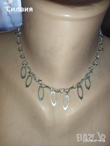 Сребърни обеци колие печат 925