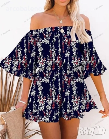 Дамски свободен къс гащеризон, 7цвята, снимка 7 - Гащеризони - 40270963