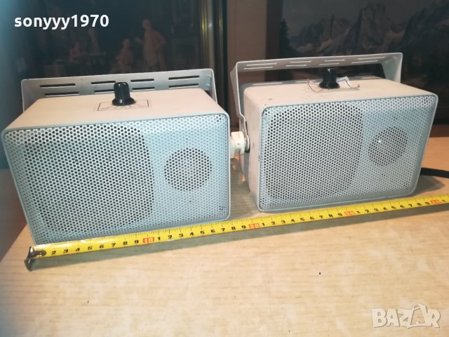 monacor eul-10/ws 2-way pa speakers-100v audio 2бр внос france, снимка 4 - Тонколони - 30315118