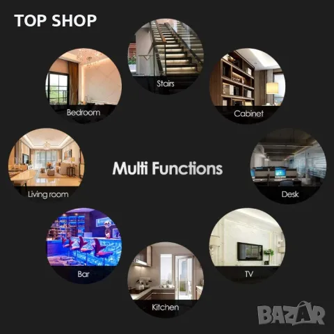 WEILY WiFi Led Strip Lights 2x15m Гъвкаво променящ се цвят RGB Phone Control Smart Led Light Str, снимка 3 - Лед осветление - 48842542