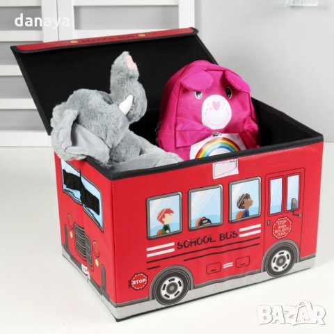 1520 Детска сгъваема кутия за съхранение на играчки АВТОБУС, снимка 8 - Други - 29131166
