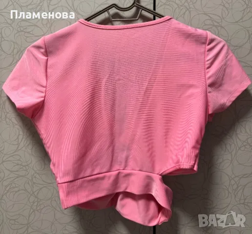 Дамски розов топ с подплънки - S/M, снимка 3 - Корсети, бюстиета, топове - 49227429