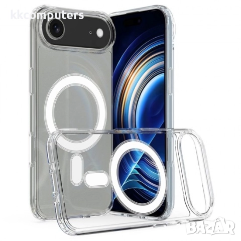 Силиконов кейс bSmart Magsafe 1.5mm, За iPhone 17 Air (6.9), Прозрачен