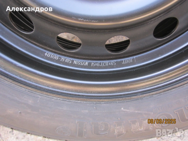 Continental 185/65/ R15, снимка 4 - Гуми и джанти - 51642400