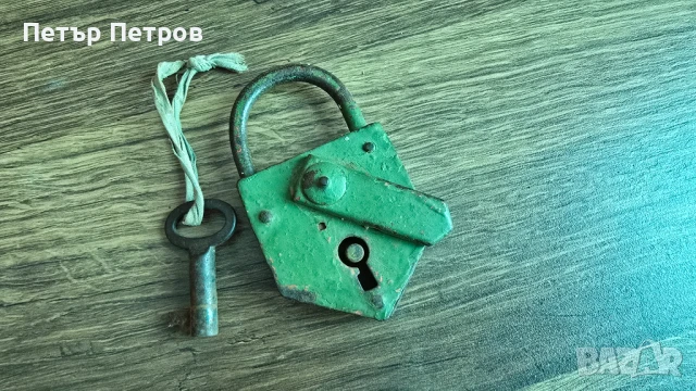 Старинен катинар зелен, снимка 1