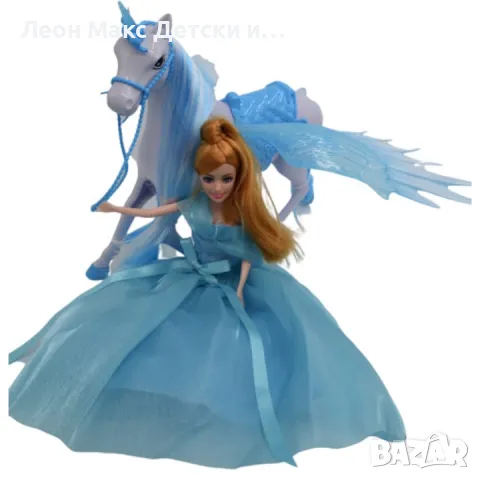 Кукла Принцеса с еднорог Пегас с крила