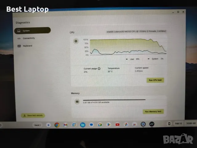 Lenovo Chromebook 4gb ram N4000 11.6” IPS touchscreen , снимка 6 - Лаптопи за дома - 49098469