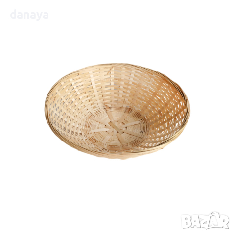 4548 Плетен кръгъл панер за хляб и плодове, 30см, снимка 4 - Аксесоари за кухня - 44757668