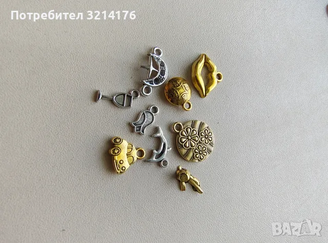 Висулка бижу - Кола, Лале, Делфин, Чашка, Луна със звезда, Кръг с цветя, Коледна играчка, снимка 3 - Други - 55816534
