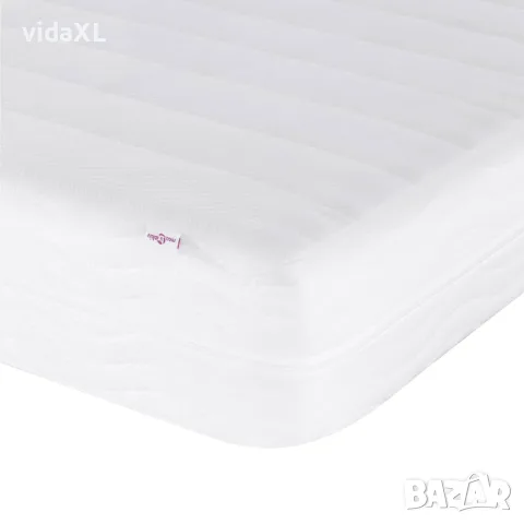 vidaXL Легло с матрак Dover, синьо, 140x190 см, кадифе, снимка 7 - Спални и легла - 56146791
