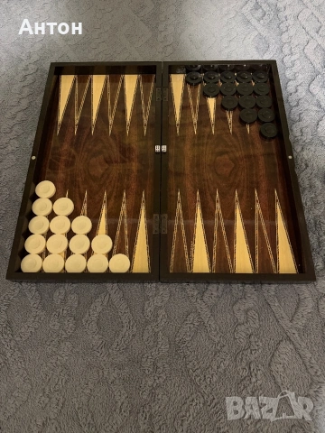 Шах и табла от дърво метални фигури., снимка 11 - Колекции - 53988607