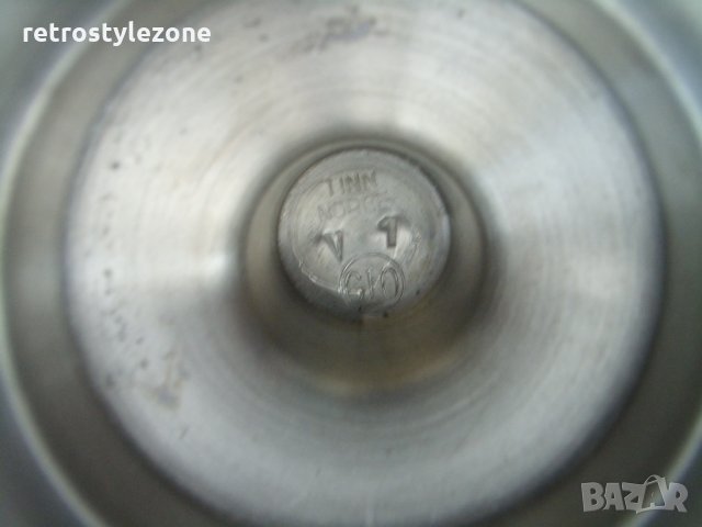 № 4754 стар метален свещник   - надпис / печат / маркировка, снимка 4 - Други ценни предмети - 30744821