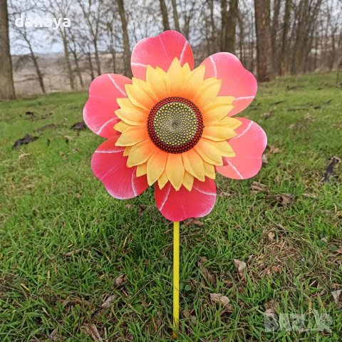 3600 Вятърна въртележка за градина балкон Цвете със слънчоглед, снимка 3 - Градински мебели, декорация  - 39781449