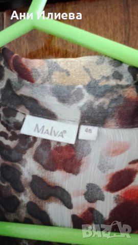 Ефирна дамска ризка в кафявата гама, снимка 3 - Ризи - 38111574