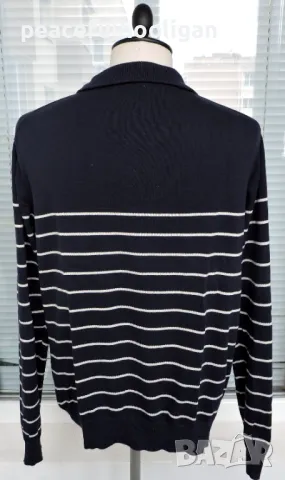 Gant - мъжки оригинален раиран пуловер размер  L, снимка 6 - Пуловери - 48482387