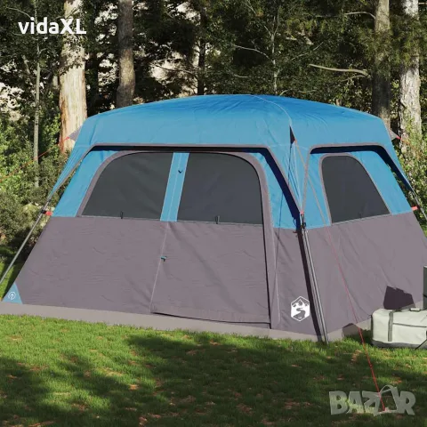 vidaXL Семейна палатка кабина, 6-местна, синя, водоустойчива, снимка 2 - Палатки - 56148310