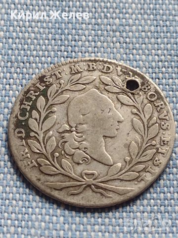 Сребърна монета 10 кройцера 1766г. Фридрих Кристиян Бранденбург Байраут 14924, снимка 5 - Нумизматика и бонистика - 42900566