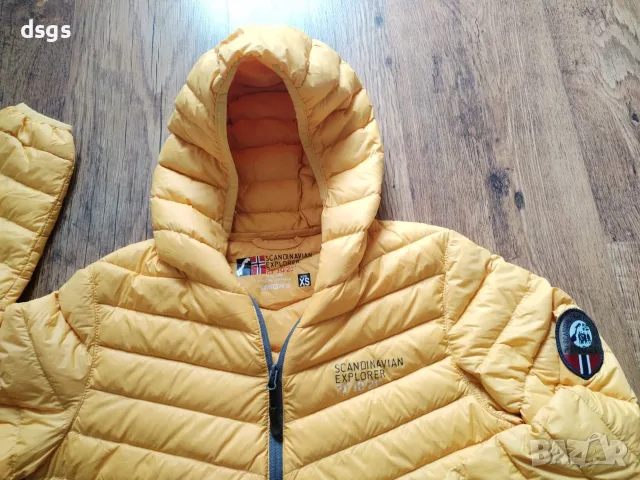 scandinavian explorer down jacket yellow - ултралеко пухено яке ХС, снимка 9 - Якета - 56514557