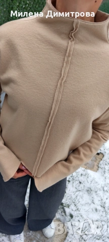 Вълнен пуловер ръчна изработка , снимка 7 - Блузи с дълъг ръкав и пуловери - 53063147