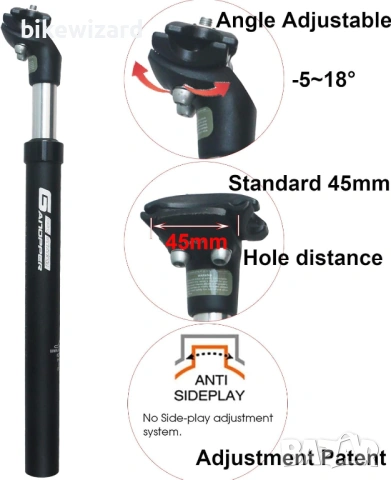 GANOPPER  31.6  350mm. амортисьорно колче за седалка на велосипед НОВО, снимка 4 - Части за велосипеди - 53238884