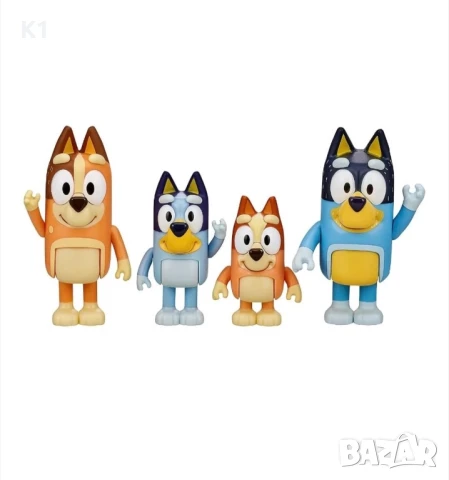 Комплект 4броя фигурки Блуи и Бинго Майка Баща с подвижни крачета, снимка 4 - Фигурки - 51147033