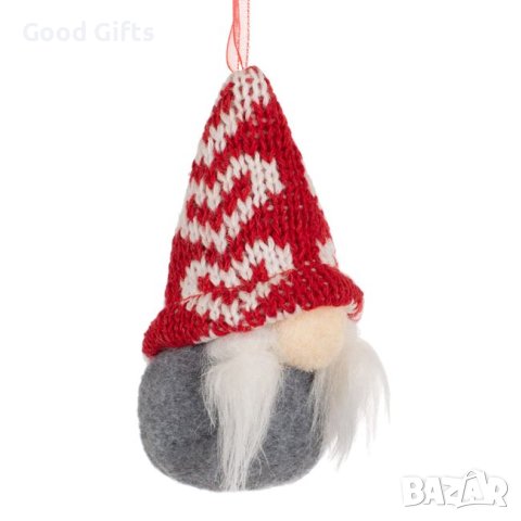 Коледна украса 5 Броя Коледен гном с червена шапка, 11см, снимка 3 - Декорация за дома - 42698073
