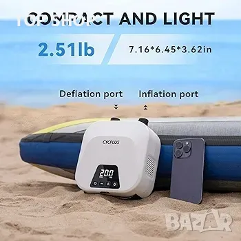 CYCPLUS 20 PSI SUP интелигентна въздушна помпа с високо налягане, снимка 3 - Гедорета - 48777082