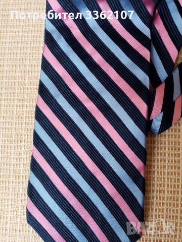  мъжка копринена вратовръзка на райета марка IZOD, снимка 1 - Други - 36540756