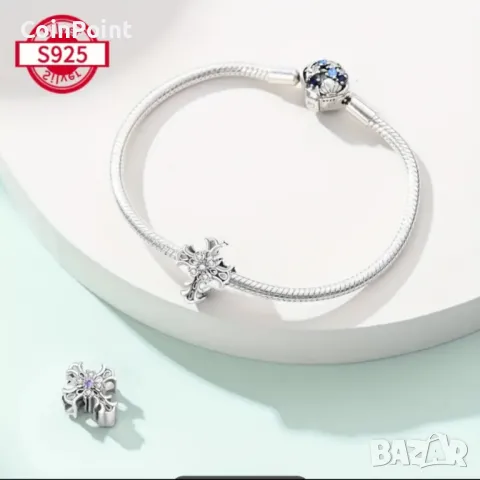 Сребърен талисман кръст за Пандора , снимка 1