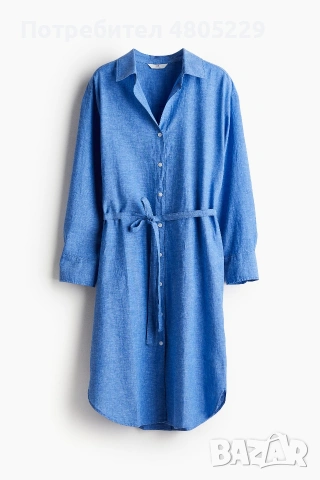 H&M рокля лен и памук р-р ХЛ