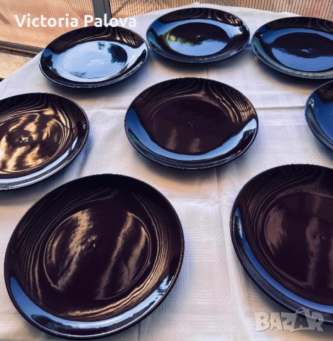 Керамични чинии с цветно остъклено покритие, снимка 4 - Чинии - 51507837