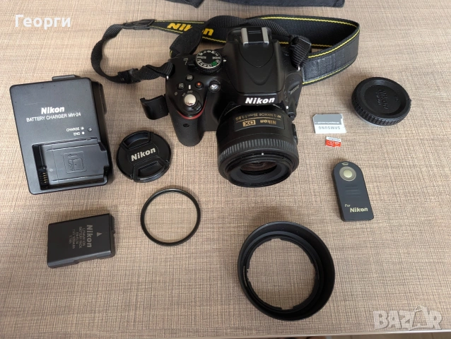 Nikon D5100 с Обектив Nikkor 35mm 1.8G DSLR Огледално рефлексен фотоап, снимка 3 - Фотоапарати - 53052163