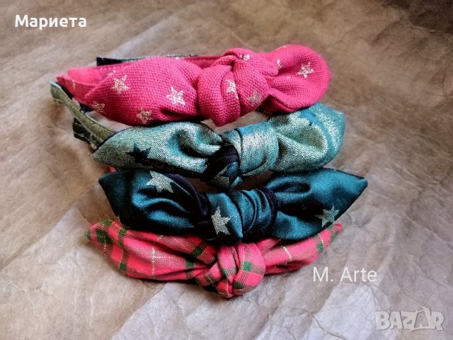 Коледни диадеми Аксесоари за коса Диадема с панделка Диадема в златно , снимка 3 - Аксесоари за коса - 42443837