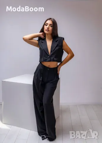 Стилен черен дамски комплект , снимка 3 - Комплекти - 48067238
